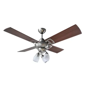 Ventilador de Techo Design Platil con Spot Design y Palas de Madera Reversibles tonos Cedro y Nogal