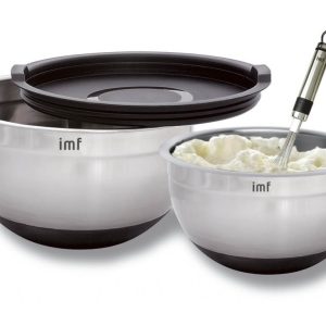 Bowl de Acero Inoxidable con Tapadera Antideslizante