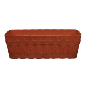 Jardinera Plástica Terracota con Ondas 40cm Ancho x 13cm Alto
